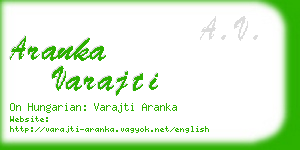 aranka varajti business card